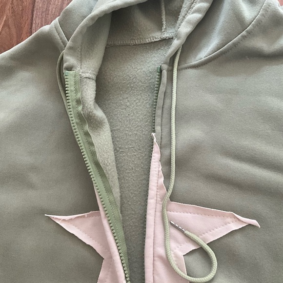Green star unisex zip up - Picture 3 of 4
